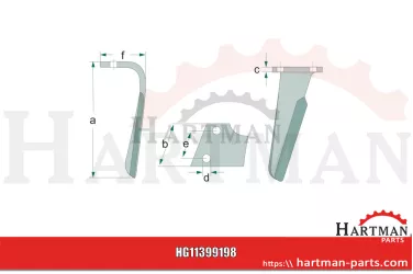 Dziób do przyspawania 6308100, R350250001H39P