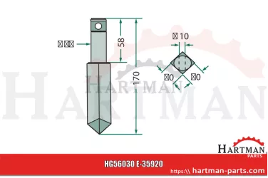 Palec rotujący 00035920, E-35920, RG00035920