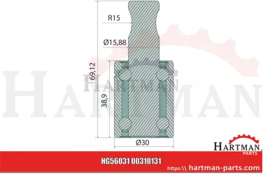Łożysko wałka dociskowego 00310131,00310131
