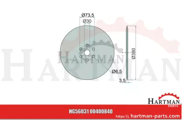 Krój tarczowy gładki GD1030, GD11306,00400840