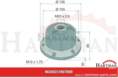 Łożysko kpl. nowa wersja PL-127-G,28077800