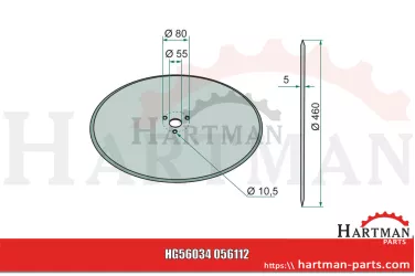 Krój tarczowy gładki 056112, KK056112