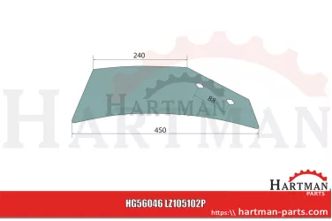 Ścinacz skiby prawy VNLZ105102, LZ105102, LZ1.051.02