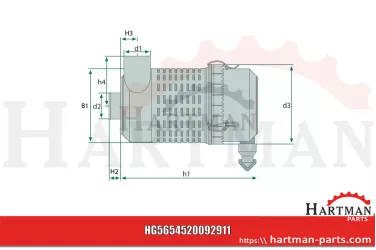Europiclon 100BI filtr główny C20500, filtr bezpieczeństwa CF500 45500