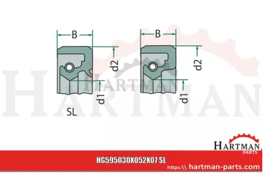 Pierścień uszczelniający wału SL, z wargą przeciwpyłową 71265230091