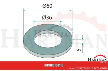 Płyta 60 x 5 x 36 mm DF118