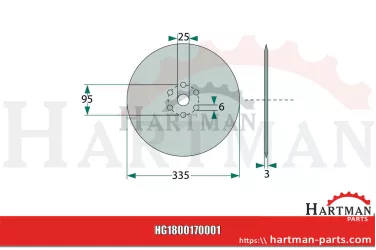 Talerz wysiewający Ø 335 x 3 mm 5818420,5818420