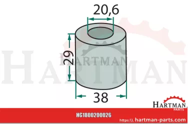 Tuleja 20 x 28 x 30 mm M03400407R, M03400407