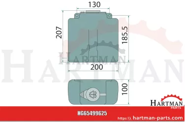 Zbiornik do wycieraczek wysokość 207 mm, długość 200 mm, szerokość 100