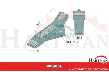 Końcówka do obornika EO8378S / MKOA00176