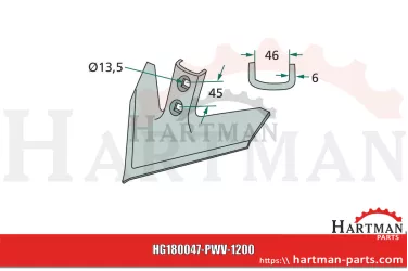 Gęsiostopka kąt roboczy - 47° N182043