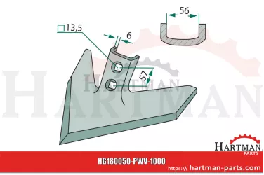 Gęsiostopka kąt roboczy - 50° N182045