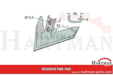 Gęsiostopka kąt roboczy - 50° N130183, N182036