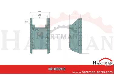 Rama zaczepowa z Piton-Fix, szyna o długości 430 mm, HS 4825-SDF-72