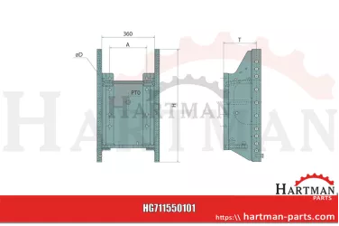 Rama zaczepowa HD 390 mm HS 550-LWB-HD