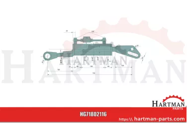 Ramię podnośnika hydraulicznego blokada z gwintem 3/8”