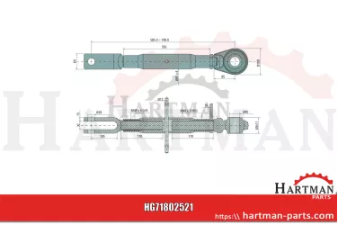 Pręt podnośnika kpl. M40 x 3.0 3148914R91,3148914