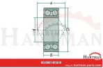 Łożysko kulkowe skośne 30 x 62 x 23,8 mm 405814