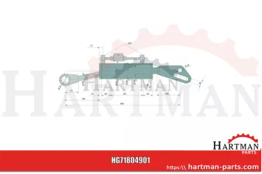 Ramię podnośnika hydraulicznego blokada z gwintem 3/8”