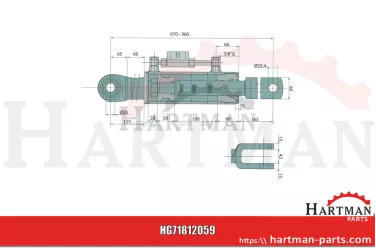 Ramię podnośnika hydraulicznego blokada z gwintem 3/8”