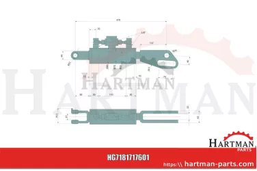 Ramię podnośnika hydraulicznego blokada z gwintem 3/8”