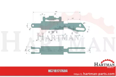 Ramię podnośnika hydraulicznego blokada z gwintem 3/8”