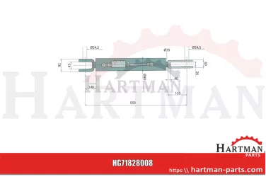 Ramię podnośnika hydraulicznego blokada z gwintem 3/8”