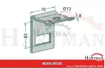 Uchwyt ze sprężyną wzmacniającą, do ramy 60 x 60, do zębów 45 x 12