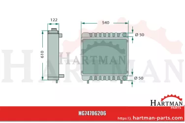 Chłodnica H718202050101, H718202050100