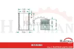 Zestaw naprawczy silnika 3 pierścienie, Ø 105 mm sworzeń Ø 35 x 82 mm