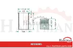 Zestaw naprawczy silnika 3 pierścienie, Ø 105 mm Ø sworznia: 35 x 82 m