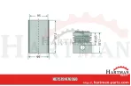 Zestaw naprawczy silnika 3 pierścienie, Ø 95 mm Ø sworznia: 32 x 84 mm