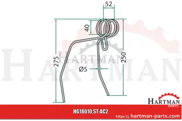 Palec zagarniający siewnika 494813, AC494813
