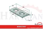 Uchwyt 70 x 35 x 4 mm, LA - 46 mm 4594530, 033389
