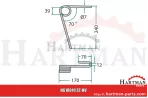 Palec zagarniający siewnika przedni 3537047, D033298