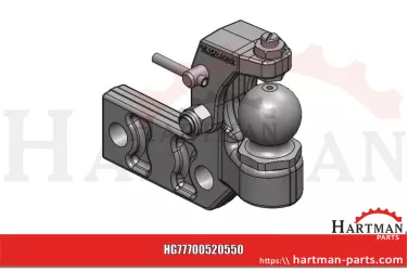 Układ kierowania kół tylnych prawy, dystans K80 do K50 - 250 mm 00