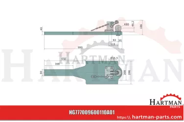 Płyta nośna K80® z konturem 296x990x40