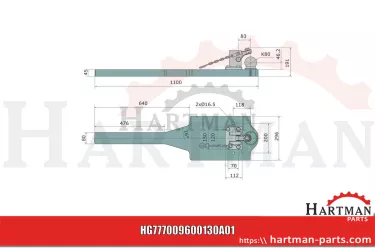 Płyta nośna K80® z konturem 296x1100x45