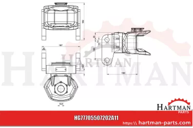 Usta pociągu nieautomatyczne sprzęgło sworzniowe (31 mm)