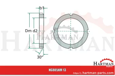 Nakrętka rowkowana M65 x 2 mm 981DKM13