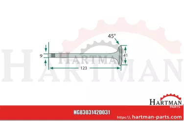 Zawór wydechowy 3142D031,3142