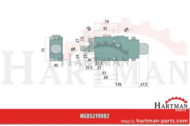 Rozdzielacz hydrauliczny do wyboru funkcja jedno lub dwustronnego dzia