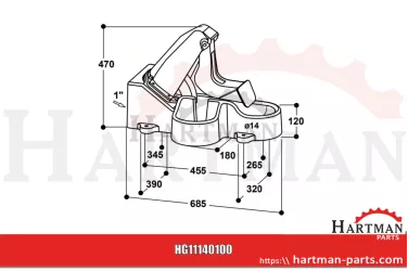Membranowa pompa pastwiskowa Model 548 Junior (powłoka PE) 100.0548, 1