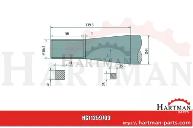 Ząb z nakrętką stożkową 5068003, 55635