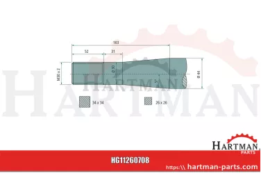 Ząb z nakrętką stożkową i zabezpieczeniem przed przekręceniem SGL980,