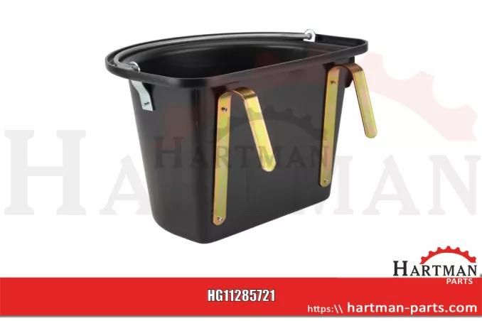 Koryto do karmienia turniejowego czarny, z uchwytem i hakiem 381222060