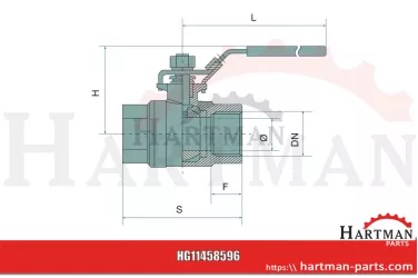 Zawór kulowy ze stali nierdzewnej 3/4" 110050#F0