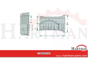 Przyłącze węża 10 mm, f. Przetwornik w. mit Innengewinde 3/8"