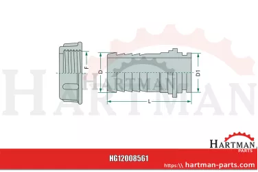 Przyłącze węża 25 mm, f. Przetwornik w. mit Innengewinde 1"