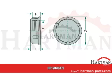 Korek zamykający 1/4'' IT